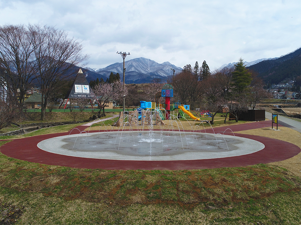 【噴水】やまびこ広場　親水設備 設計・施工（長野県）