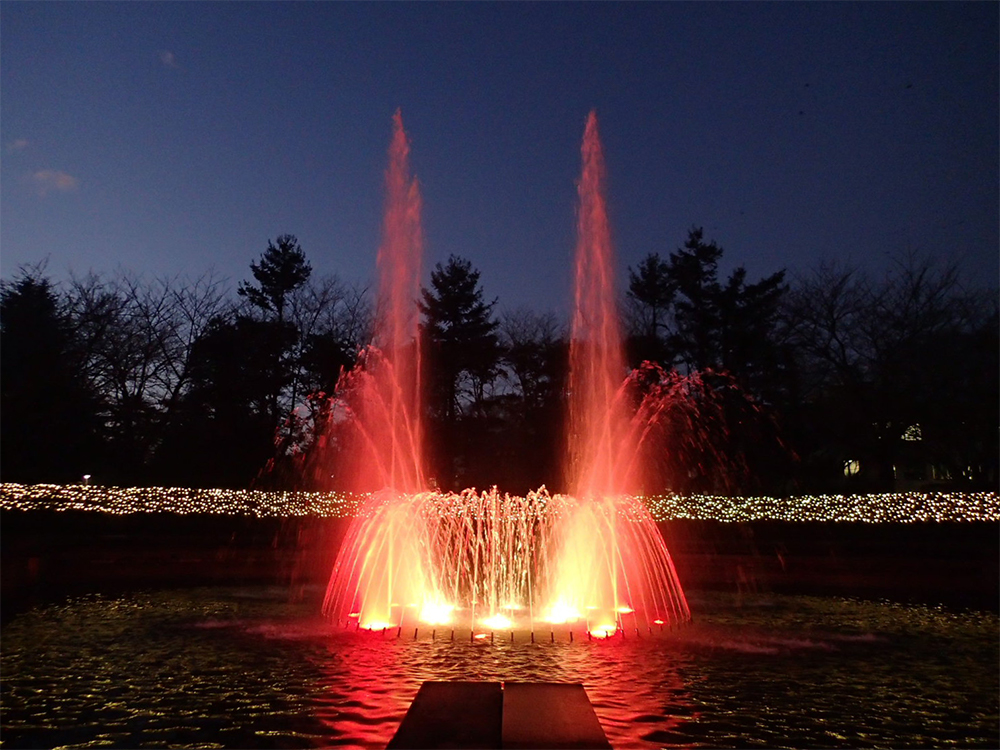 【照明レンタル】日本薬科大学 さいたまキャンパス　水中LED照明レンタル(埼玉県)