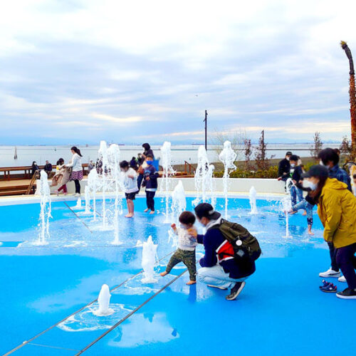 【噴水】鳥居崎海浜公園　親水設備 設計・施工（千葉県）