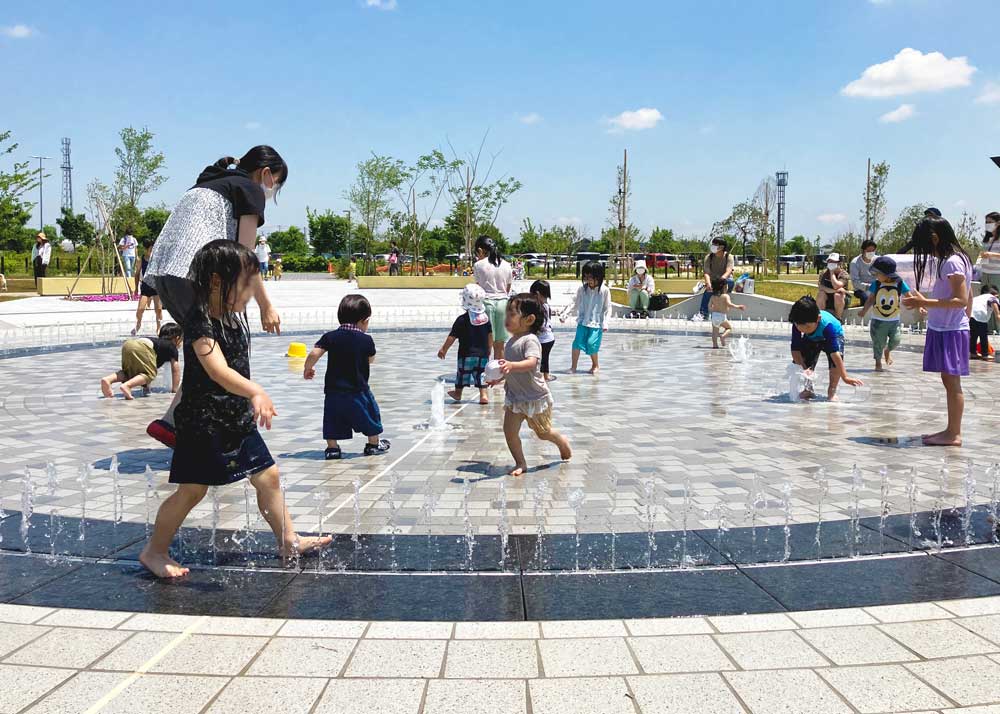 【噴水】油ヶ淵水辺公園　親水設備 設計・施工（愛知県）