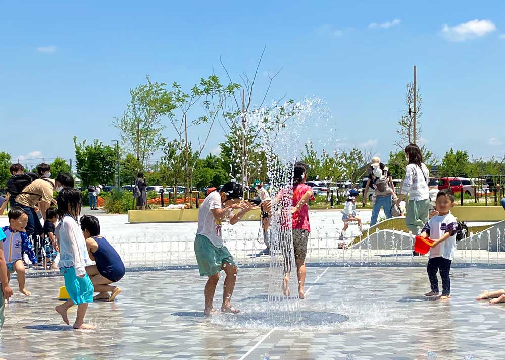 【噴水】油ヶ淵水辺公園　親水設備 設計・施工（愛知県）