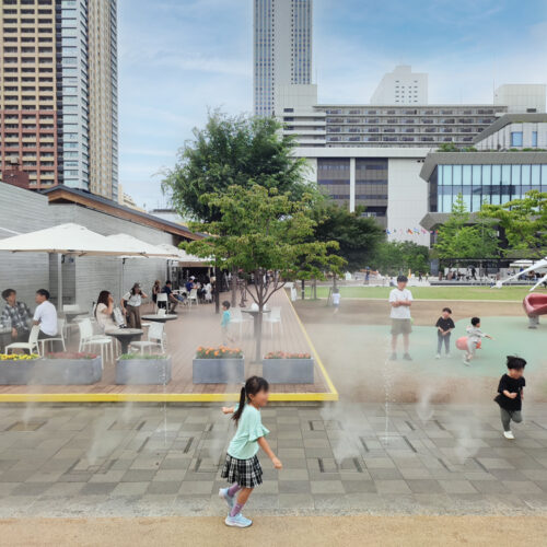 【噴水・ミスト】としまみどりの防災公園　親水設備 設計・施工工事（東京都豊島区）